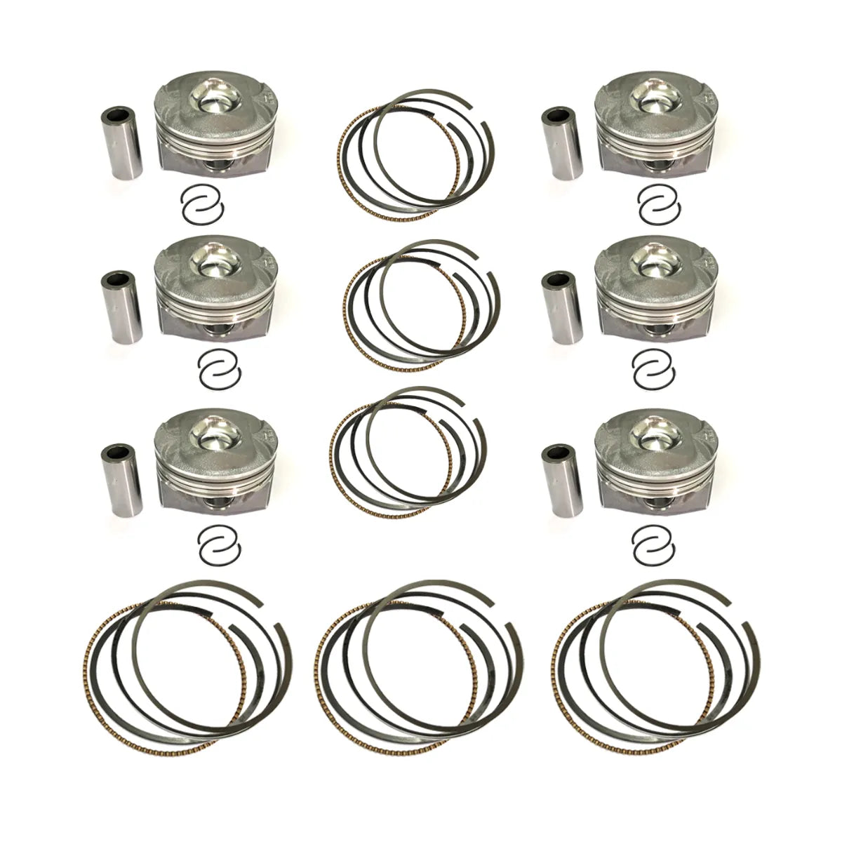 6X Engine Piston Rings Fit For LR4 Range Rover Jaguar 3.0T 306PS AJ126 12-19