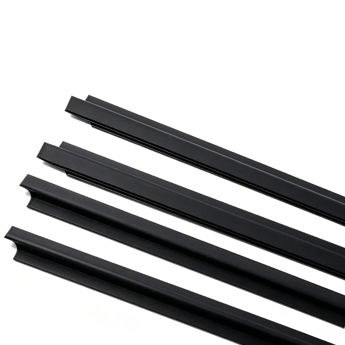OEM Replacement 4-Piece Black Outer Door Window Beltline Weatherstrip Set for Suzuki SX4 Hatchback 2006-2014-
