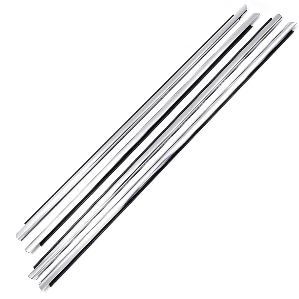 OEM Replacement 4-Piece Outer Door Window Beltline Weatherstrip Set Chrome for Suzuki Mehran Maruti 800 Alto SB308