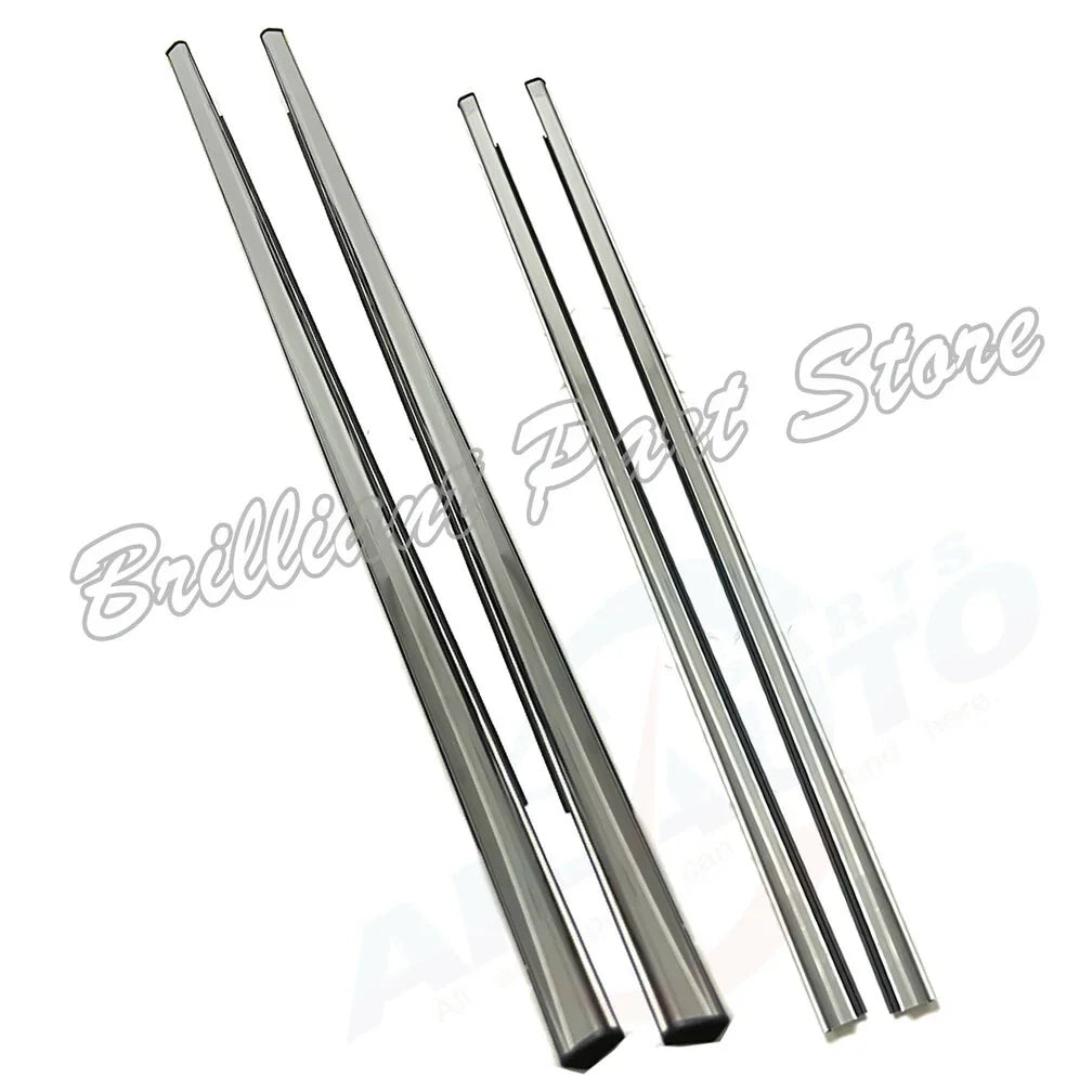 4X Front Rear Left Right Outside Chrome Window Mouldings Fit For Acura MDX 07-13