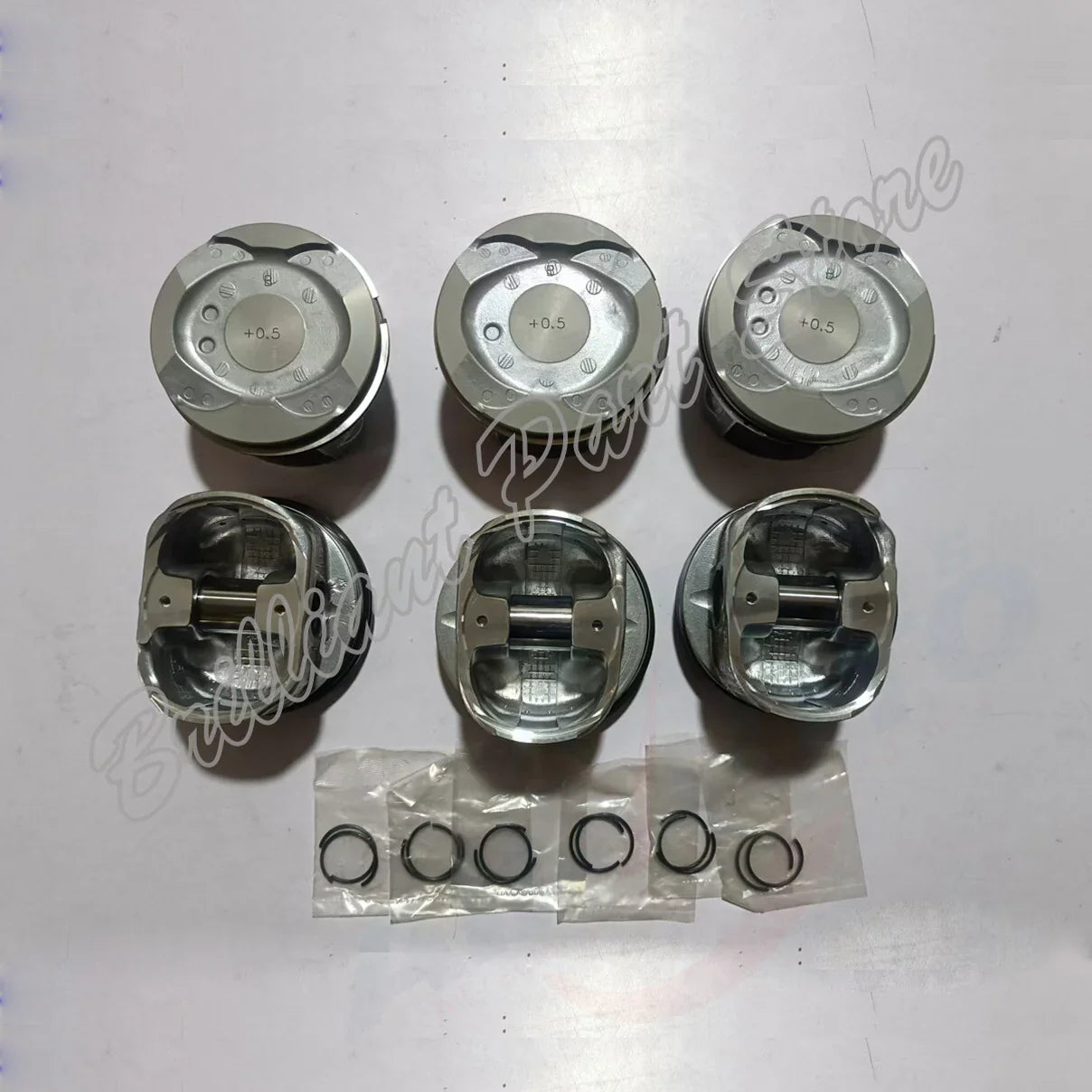 6pcs Oversized 0.5mm Engine Pistons W Ring Set For Engine 5GR-FE 2.5L 05+