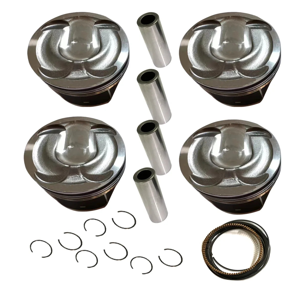4X Pistons W Ring Set Fit For Edge Escape Explorer MKT MKZ MKC 2.0T 13-16