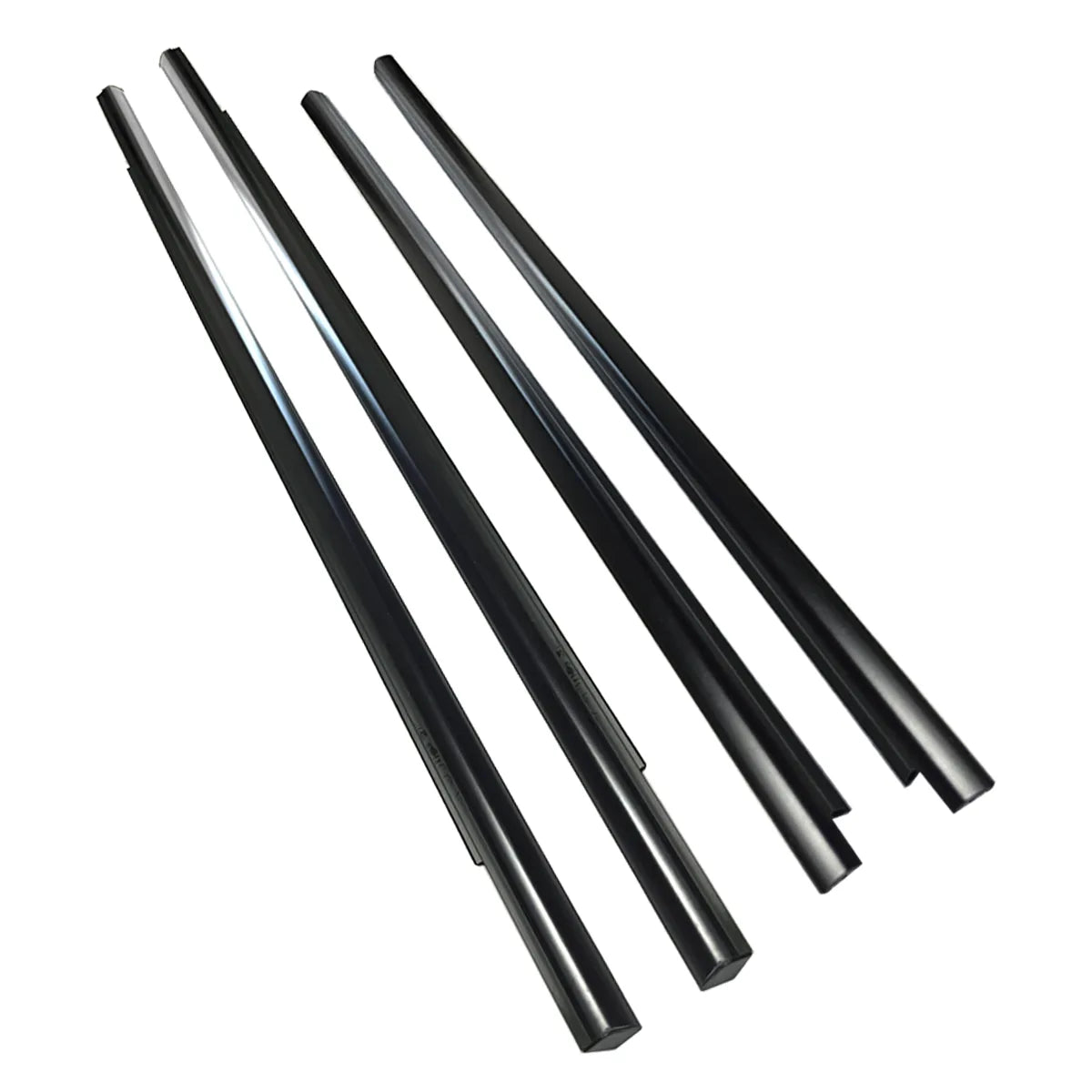 4X FL FR RL RR Outside Black Window Moldings Weatherstrips Fit For X-Trail T30 01-07
