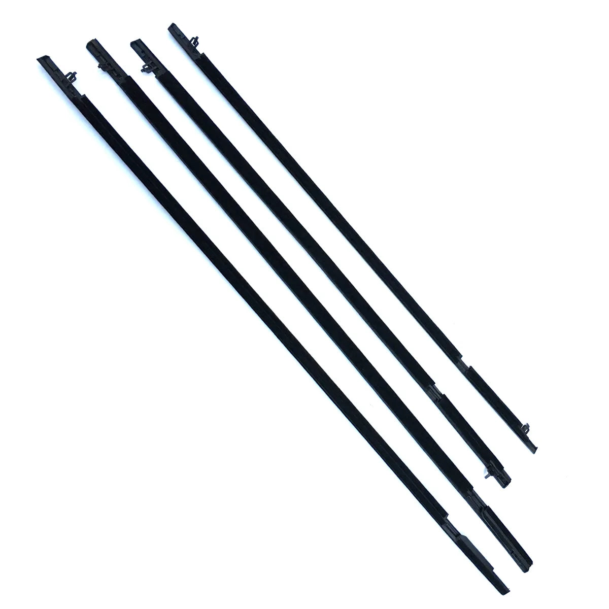 4X FL FR RL RR Car Black Outside Window Molding Weatherstrips Fit For Civic 06-11