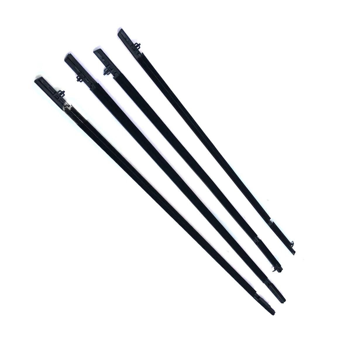 4X FL FR RL RR Car Black Outside Window Molding Weatherstrips Fit For Civic 06-11
