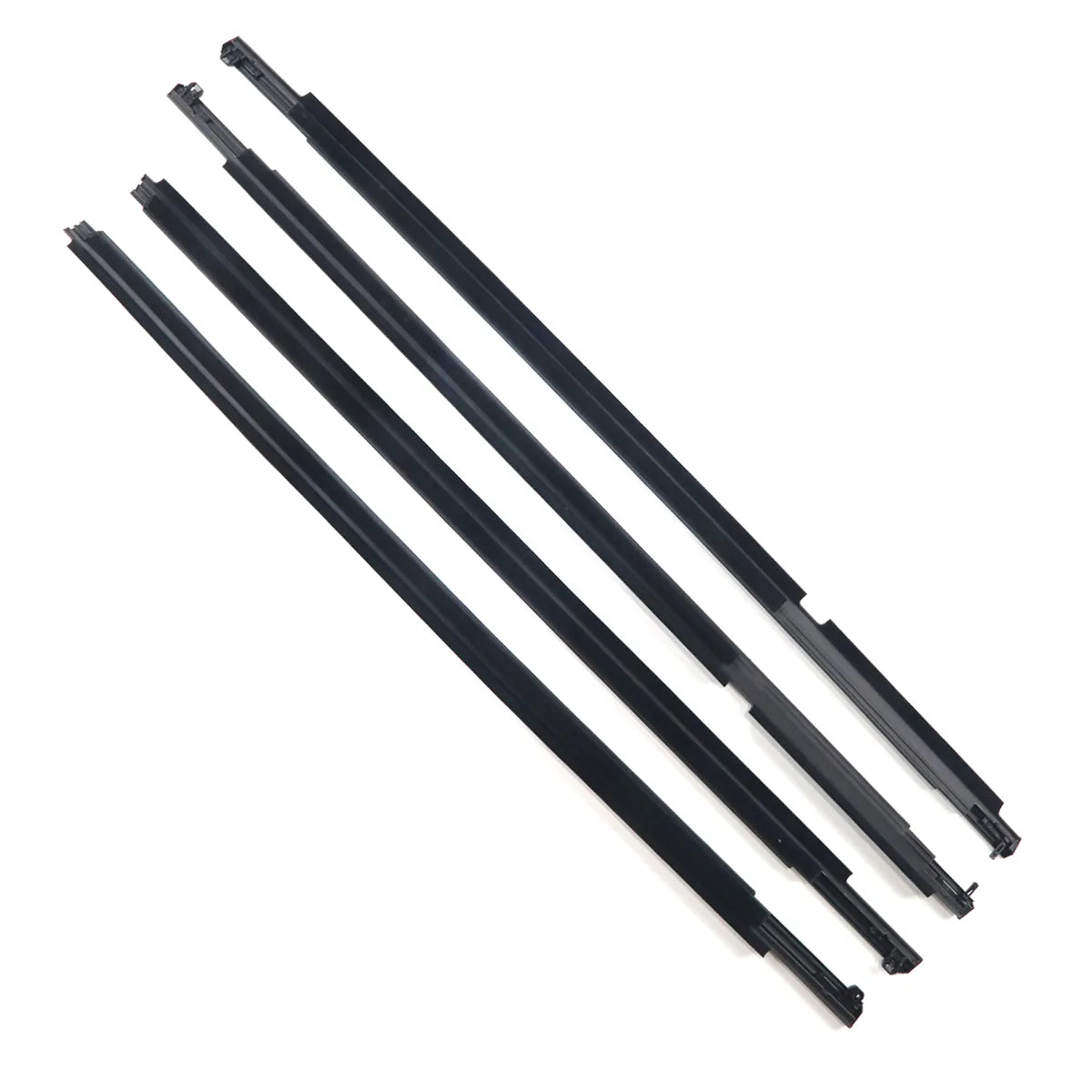 4X FL FR RL RR Black Outside Window Weatherstrips Fit For Land Cruiser 08-15