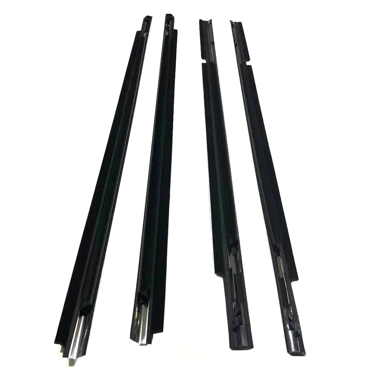 4X FL FR RL RR Outside Chrome Window Moldings Weatherstrips For Lancer 2.0L 2.4L 07-17