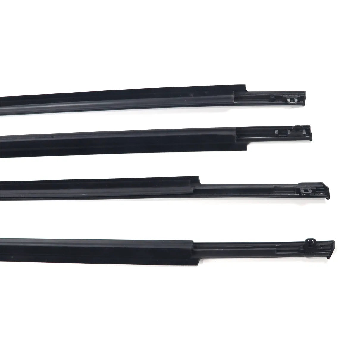 4X FL FR RL RR Outside Black Window Moldings Weatherstrips Fit For Prius 04-08