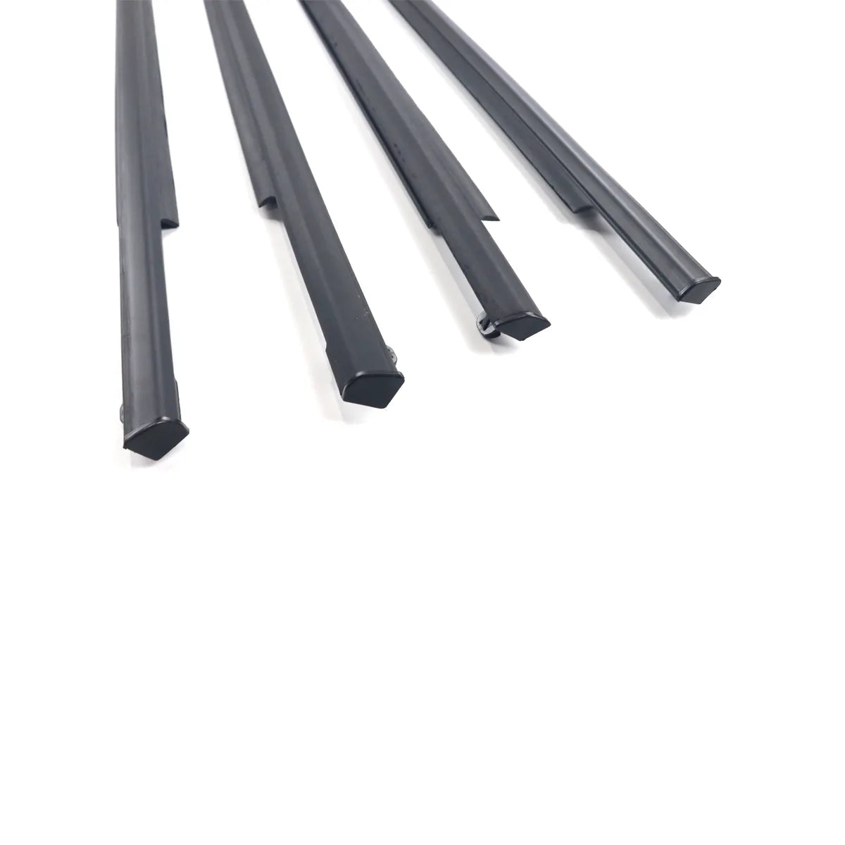 4X FL FR RL RR Outside Black Window Moldings Weatherstrips Fit For Prius 04-08
