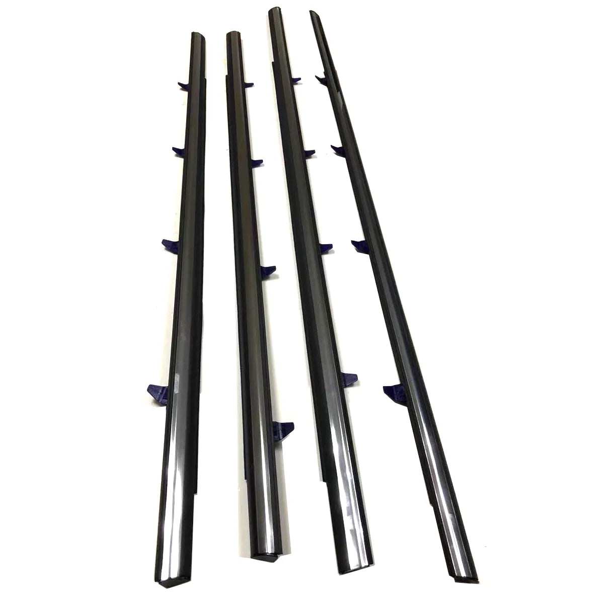 4X Front Rear Left Right Outer Chrome Window Weatherstrips Fit For Accord 1994-1997
