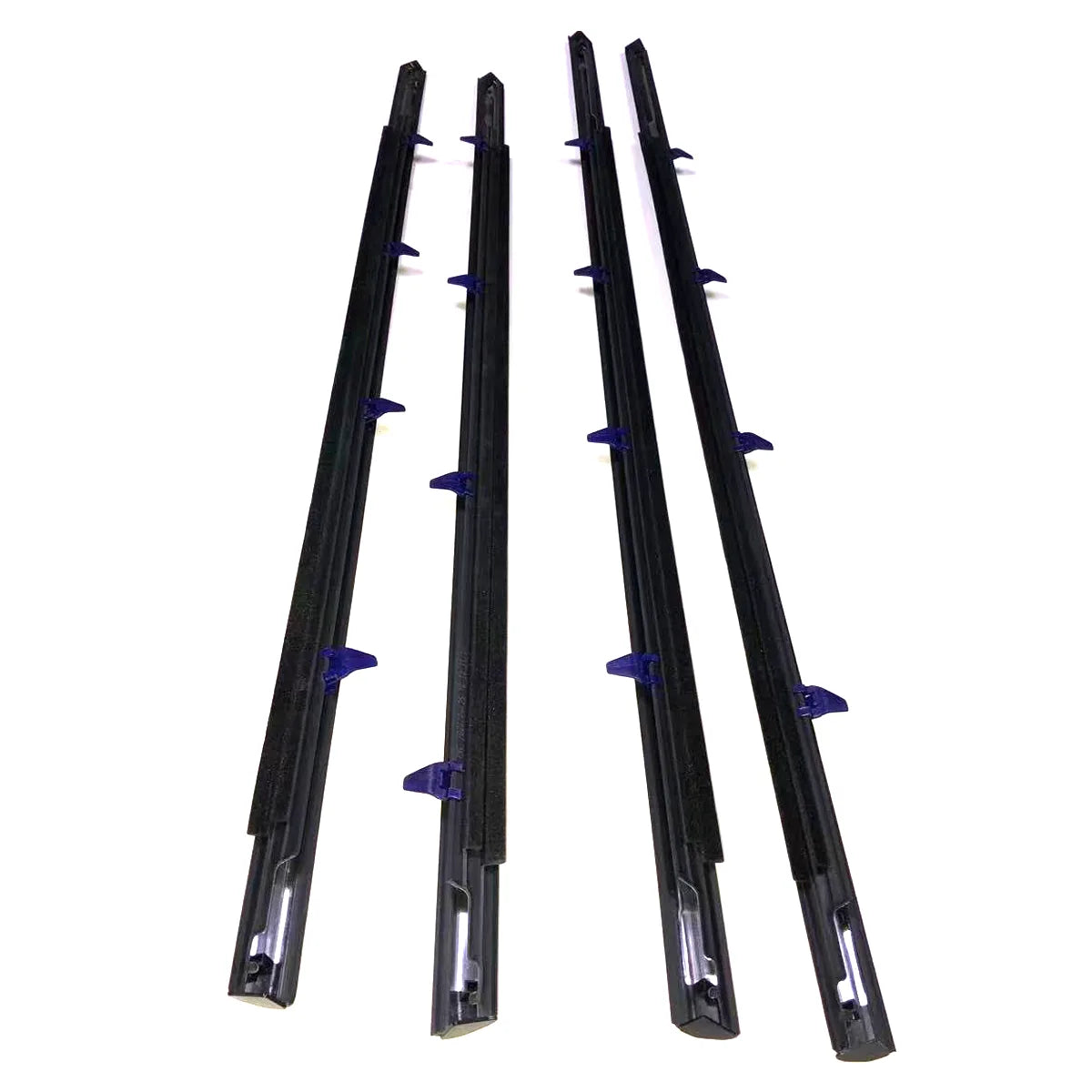 4X Front Rear Left Right Outer Chrome Window Weatherstrips Fit For Accord 1994-1997