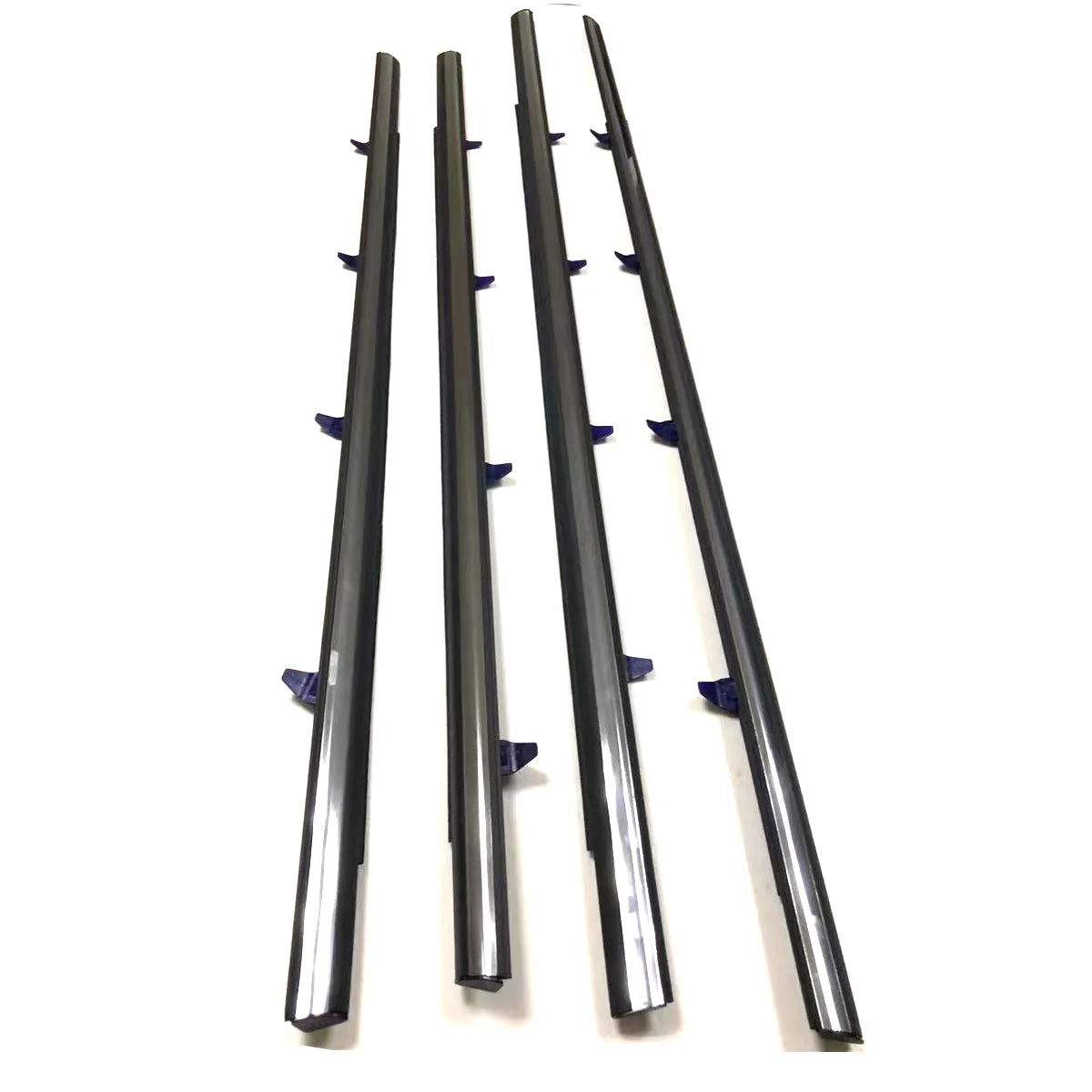 4X Front Rear Left Right Outer Chrome Window Weatherstrips Fit For Accord 1994-1997