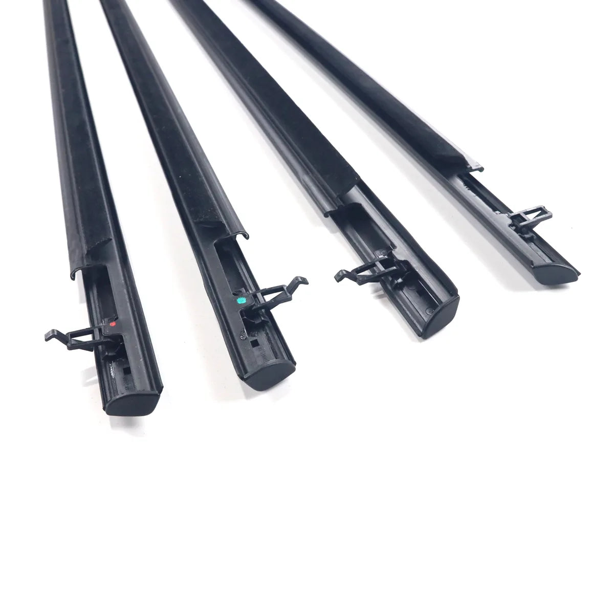 4X FL FR RL RR Outer Black Window Weatherstrips Moldings For Fit Jazz Hatchback 2015-2020