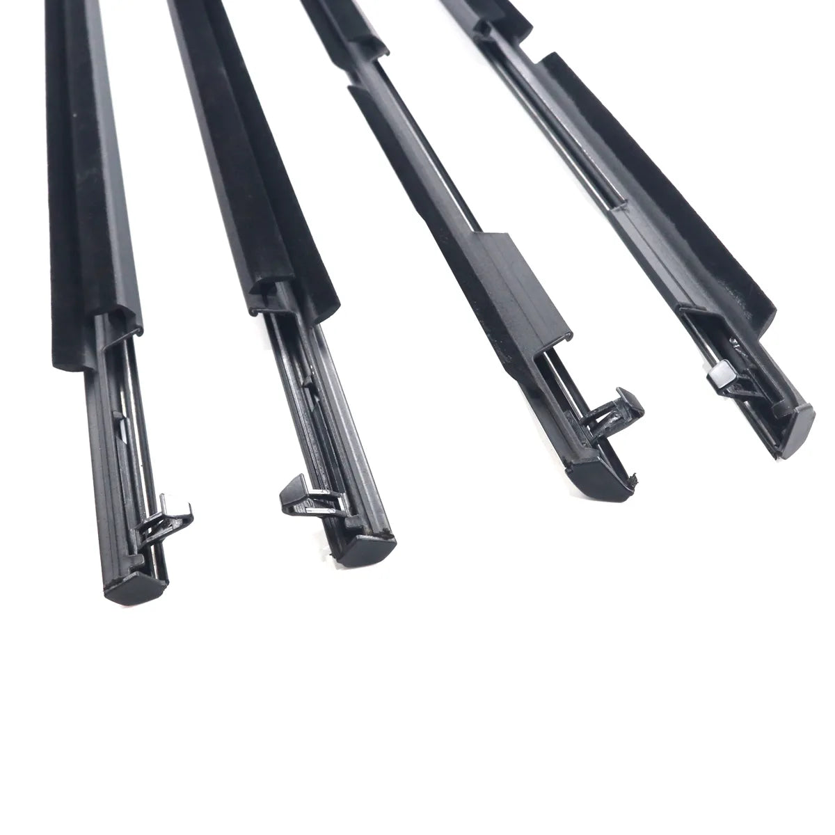 4X FL FR RL RR Chrome Outside Window Moldings Weatherstrips Fit For 4Runner 2014-2021