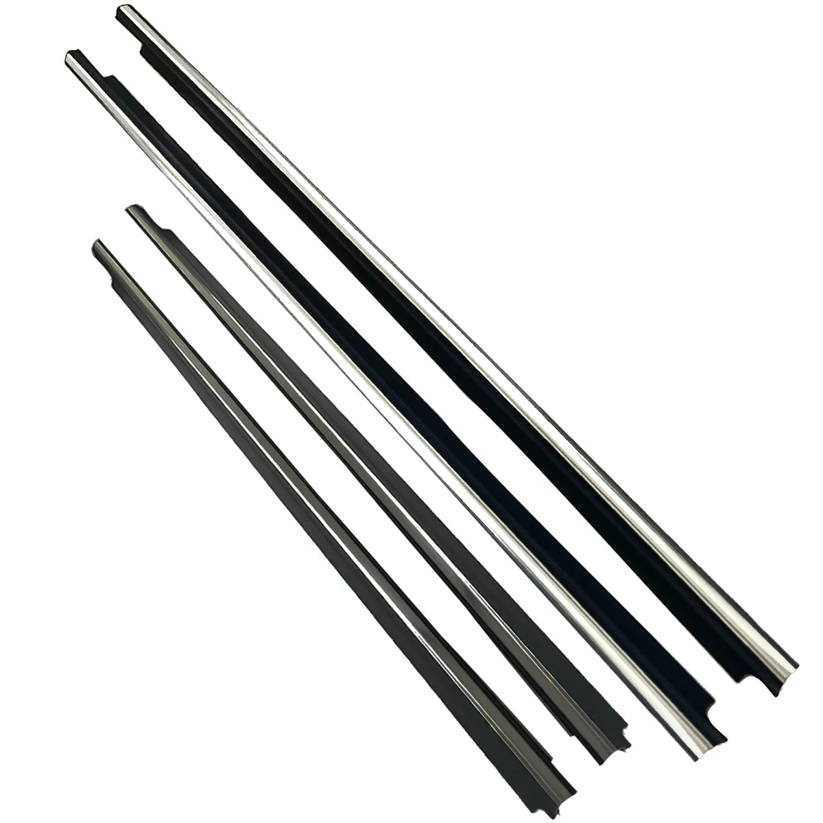 4X FL FR RL RR Chrome Window Moldings Weatherstrips For Camry 1997-2001
