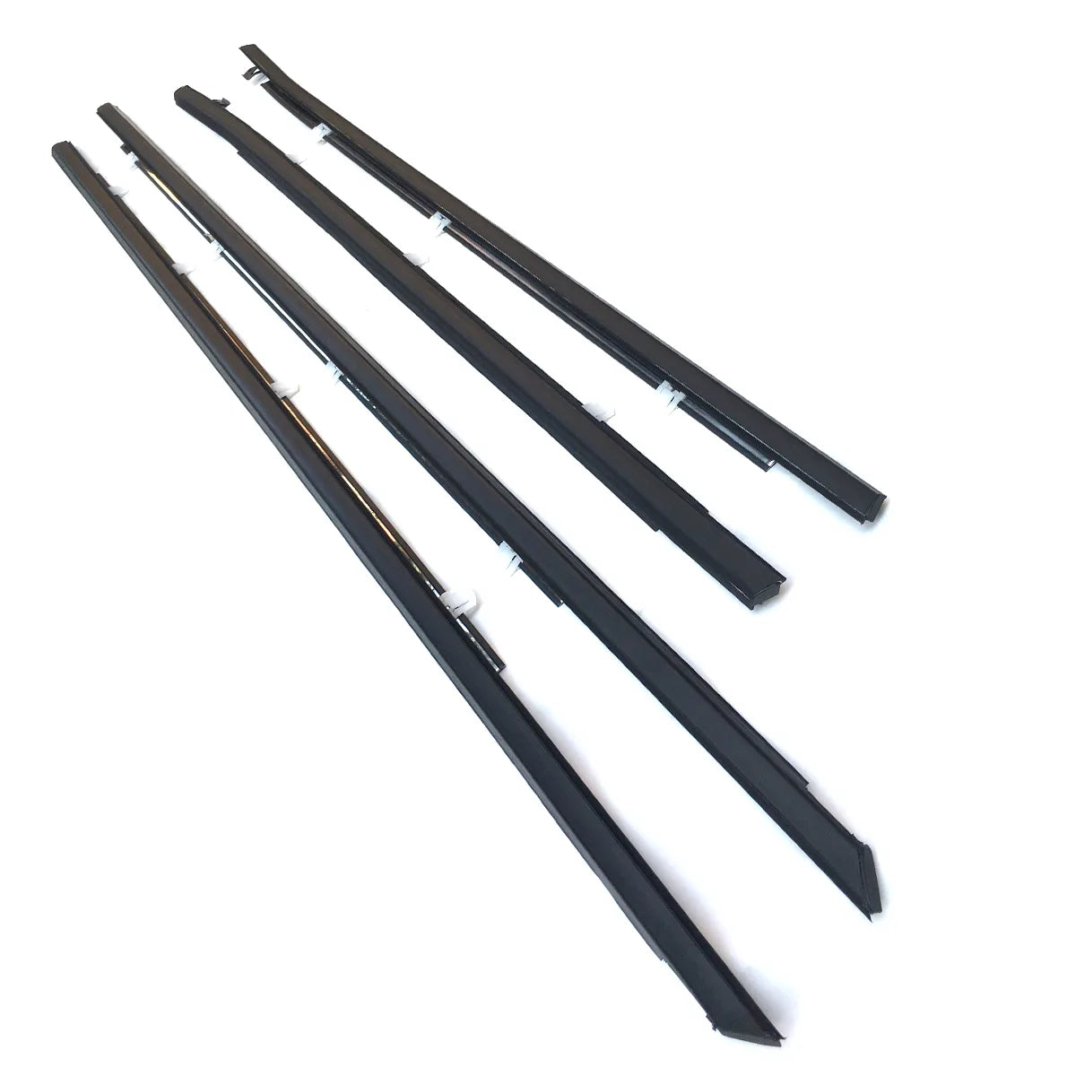 4X FL FR RL RR Outside Chrome Window Moldings Weatherstrips Fit For Crosstour 2010-2015
