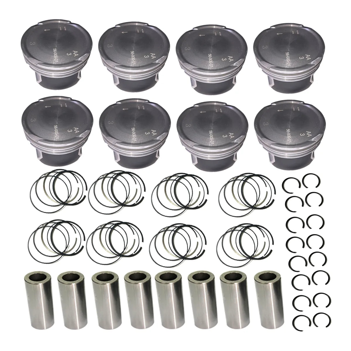 8X Engine Pistons W Ring Set For Range Rover Sport LR3 4.4L 448PN 2005-2012