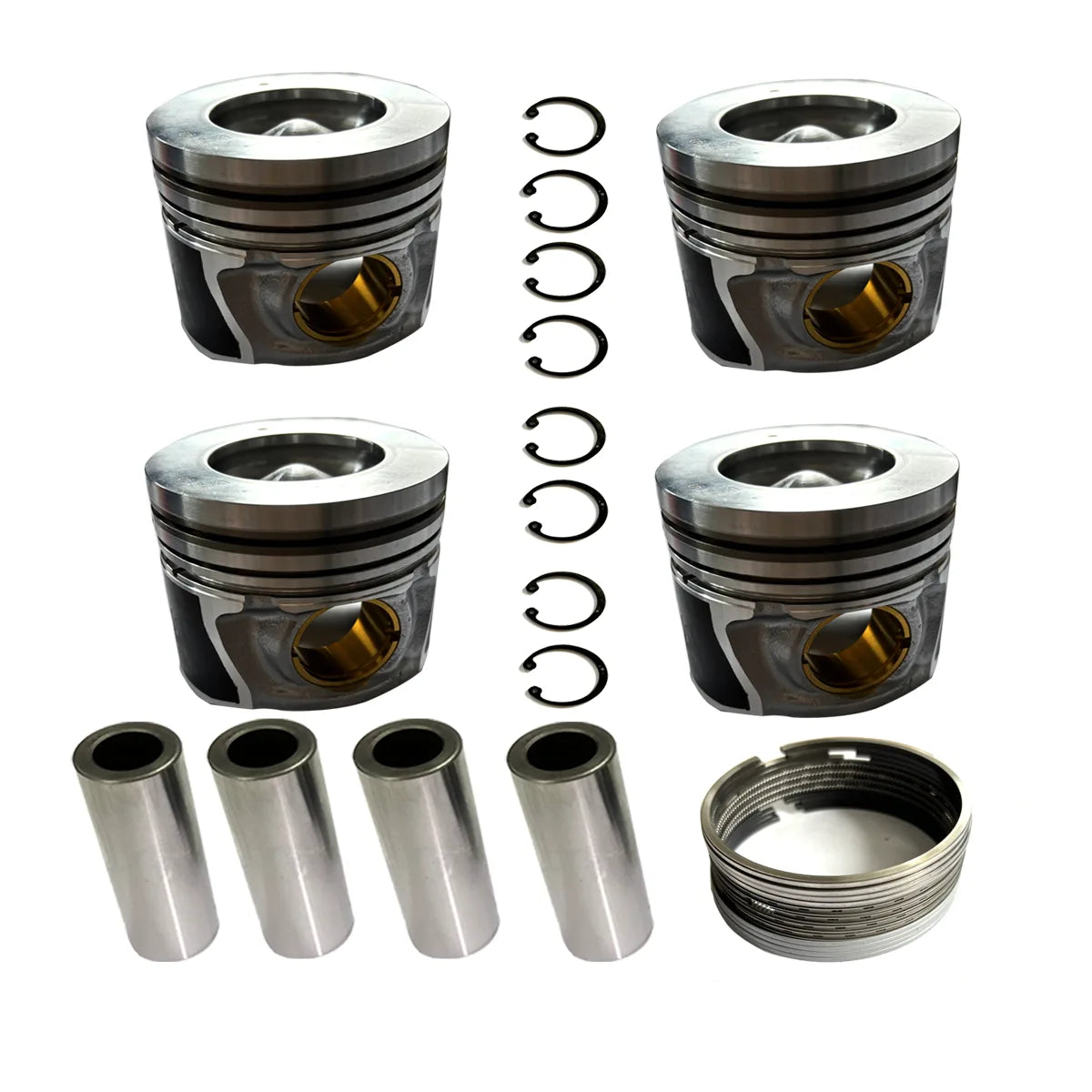 4X Pistons W Ring Fit For Santa Fe Tucson Elantra Trajet Cerato Carens 2.0L CRDI D4EA 1999-2012