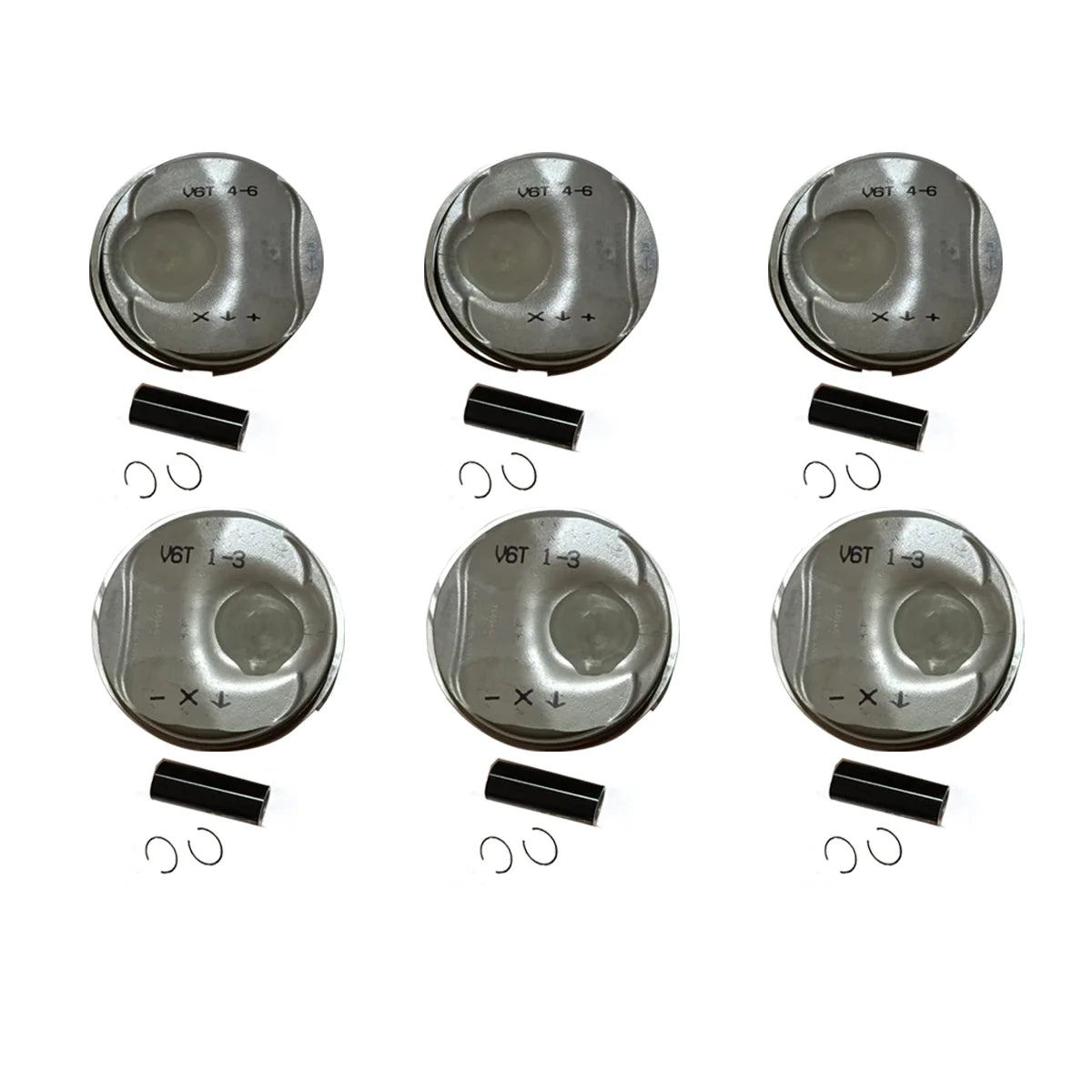 6X Engine Pistons W Ring Set Pins For Paramera 970 Macan 3.0T CWDA CWFA 2010-2018