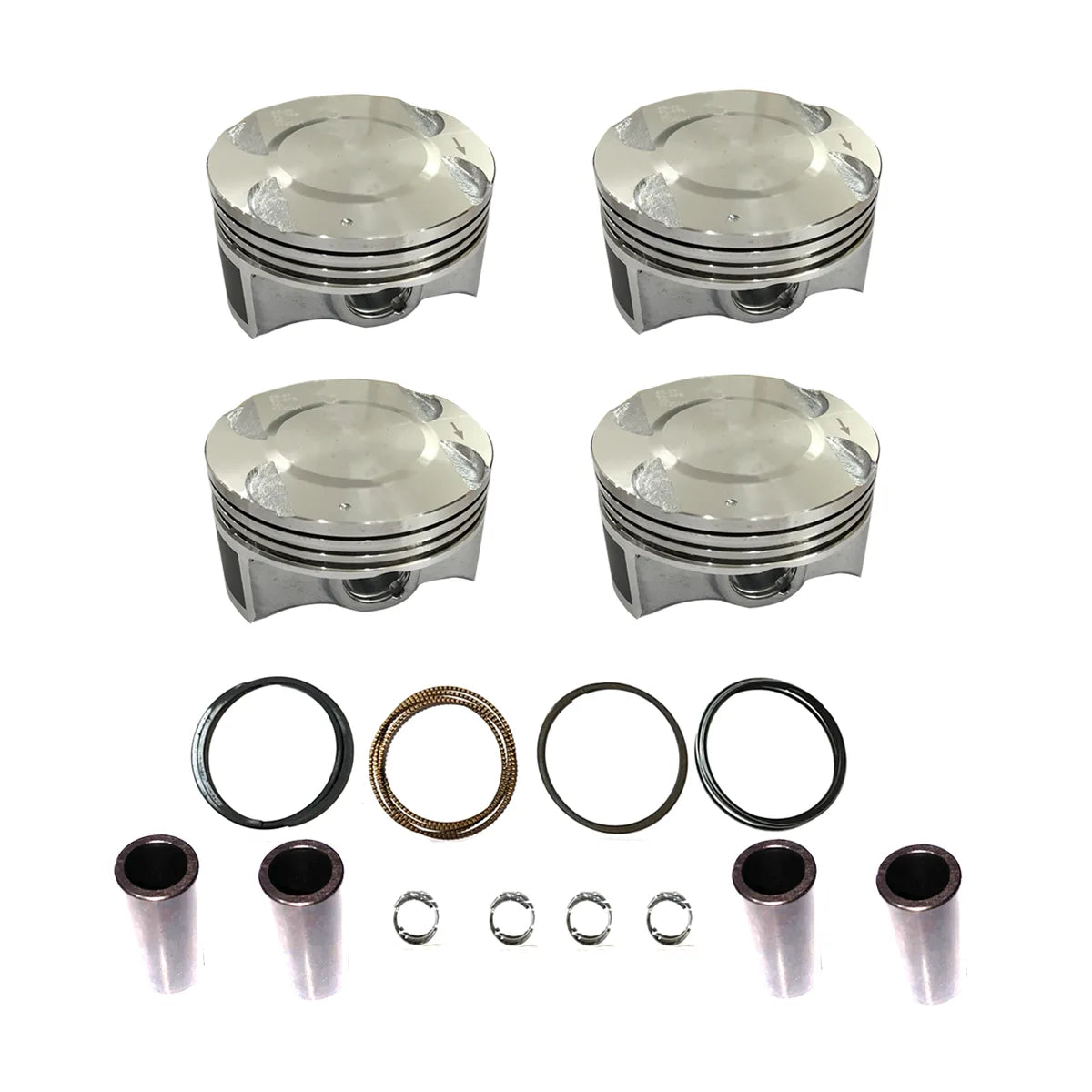 4X Pistons Oversized +0.5mm W Ring Set Fit For Sonic Cruze Astra 1.8L 2H0 F18D4 2011-2018