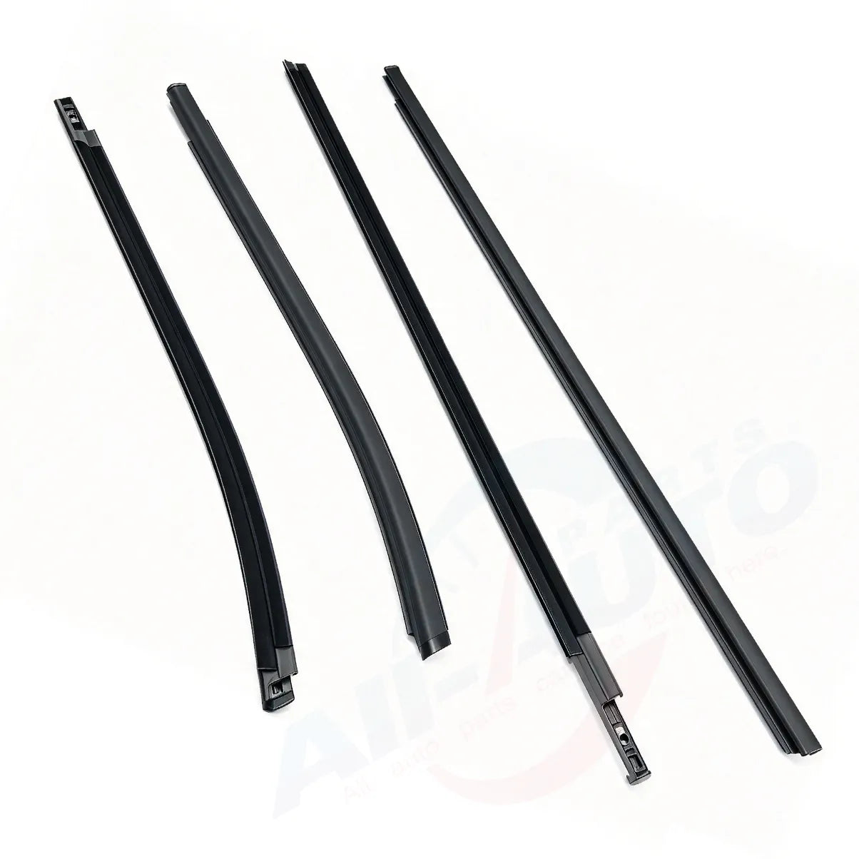 Complete Set of 4 Front and Rear Outer Door Window Molding Weatherstrips for Mitsubishi L200 Triton Sportero Double Cab MN117615 MN117616
