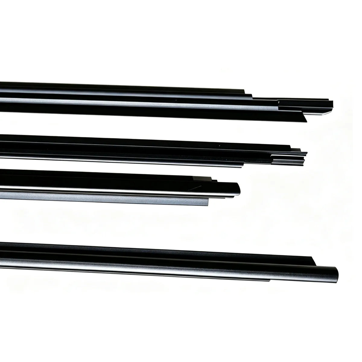 4X frisos pretos para janelas exteriores para Highlander 2008-2010
