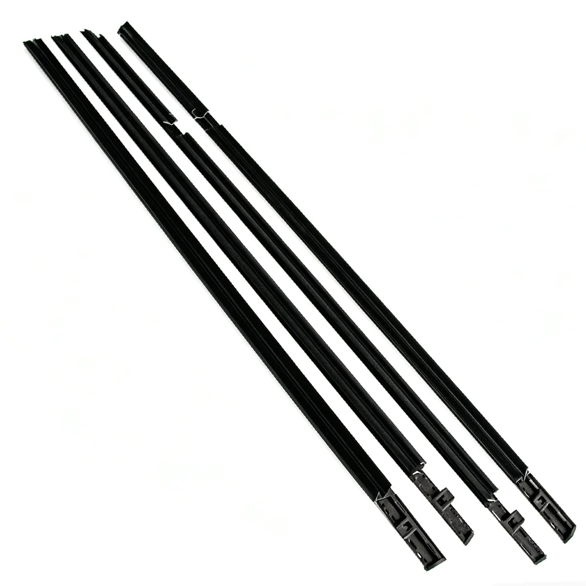 4 tiras de moldeo para ventanas exteriores negras para Highlander 2008-2010