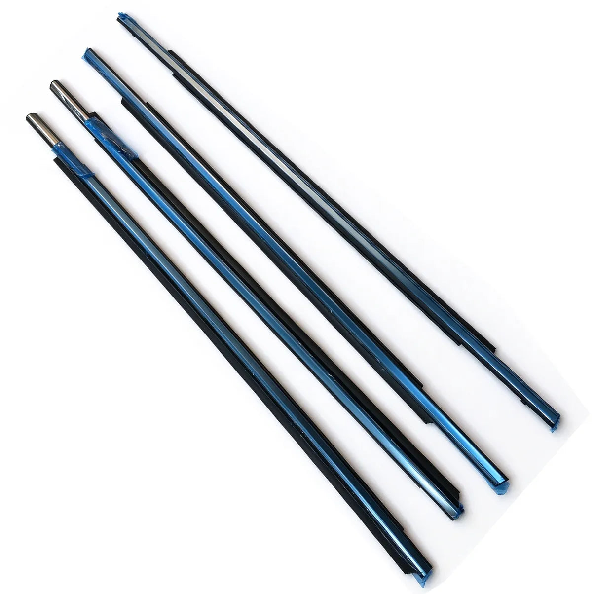Complete Set of 4 Chrome Bright Front and Rear Outer Door Window Molding Weatherstrips for 2012-2022 Mitsubishi Outlander PHEV GF GG-1