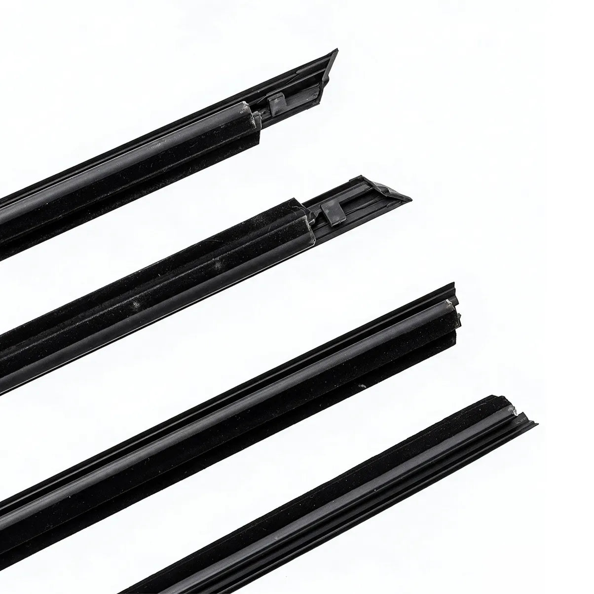 Complete 4-piece outer window beltline molding set for DA64/DR64/DG64/DS64 K-Vans. Replaces OEM 83811-68H00, 80318-4A00H, MQ506942, 1A06-58-811 and all cross-reference numbers-2
