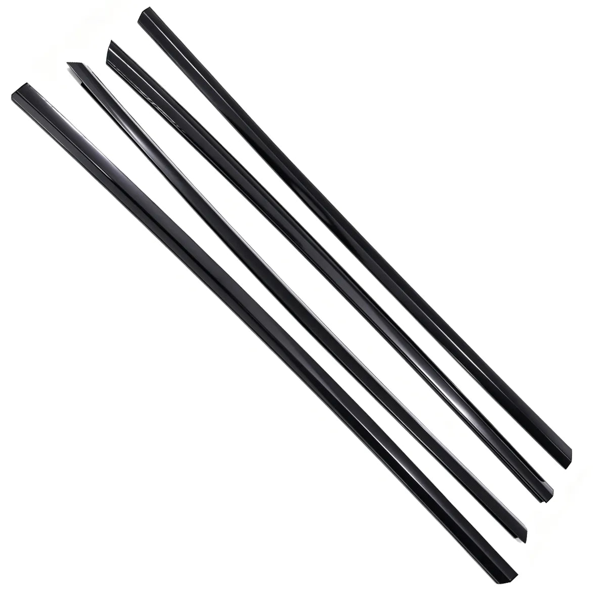 OEM Replacement 4-Piece Black Outer Door Window Beltline Weatherstrip Set for Suzuki Swift AZF414 AZG414 ZC72S 2012-2017