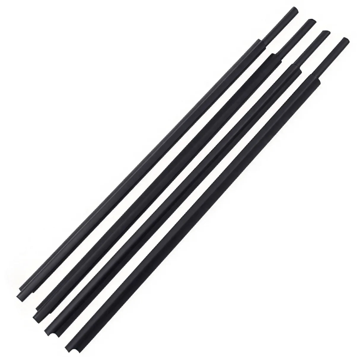 OEM Replacement 4-Piece Black Outer Door Window Beltline Weatherstrip Set for Suzuki SX4 Hatchback 2006-2014