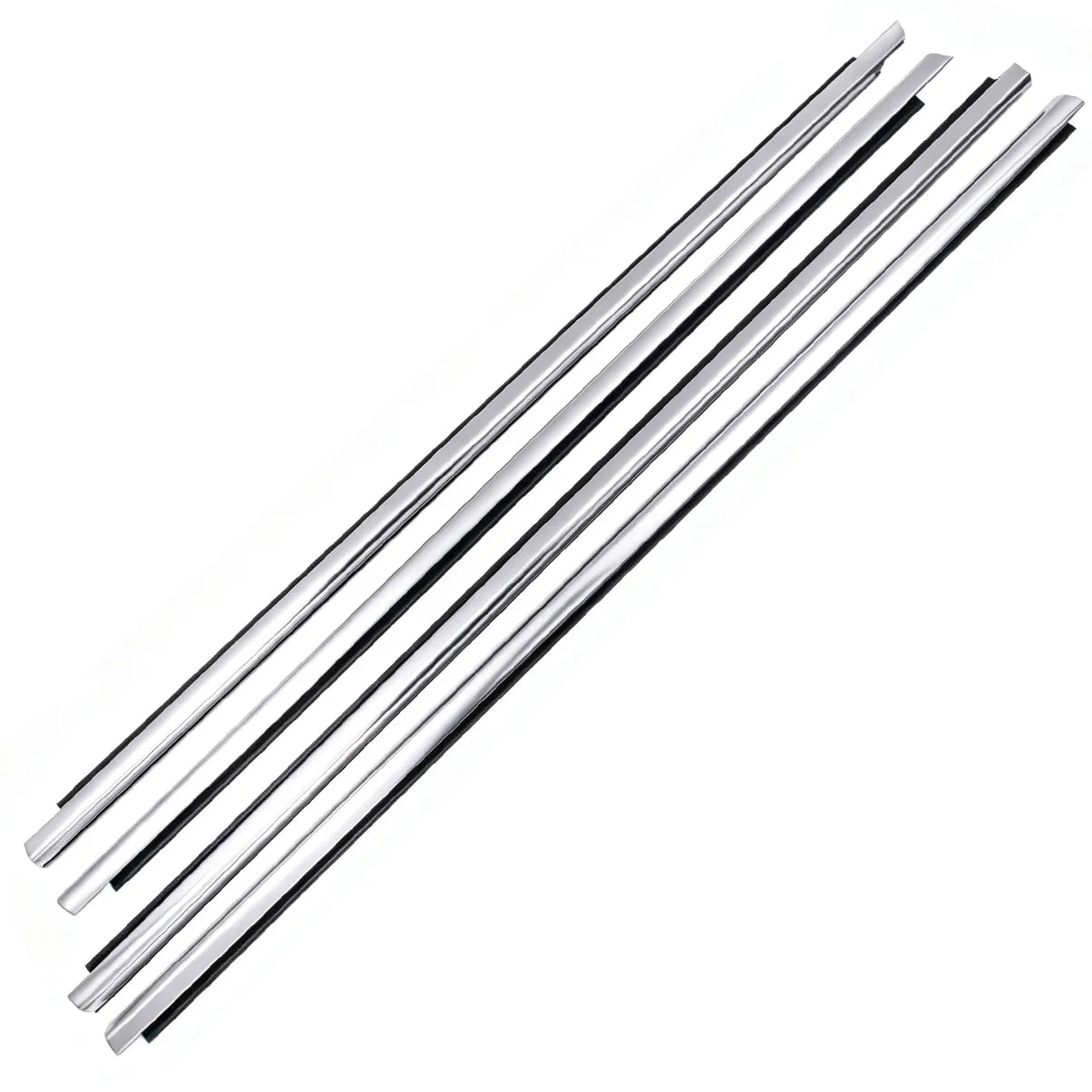 OEM Replacement 4-Piece Outer Door Window Beltline Weatherstrip Set  Chrome for Suzuki Mehran Maruti 800 Alto SB308-1