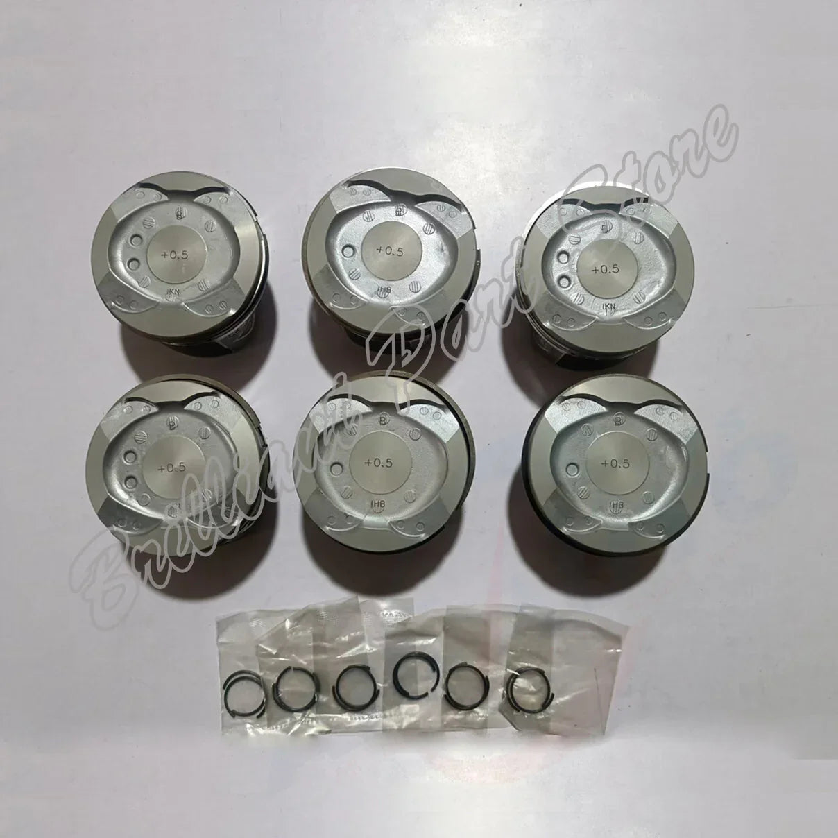 6pcs Oversized 0.5mm Engine Pistons W Ring Set For Engine 5GR-FE 2.5L 05+