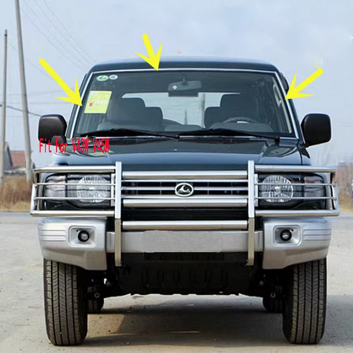 Top Left Right Windshield Mouldings W Clip Fit For Montero Pajero V43 V45 91-99