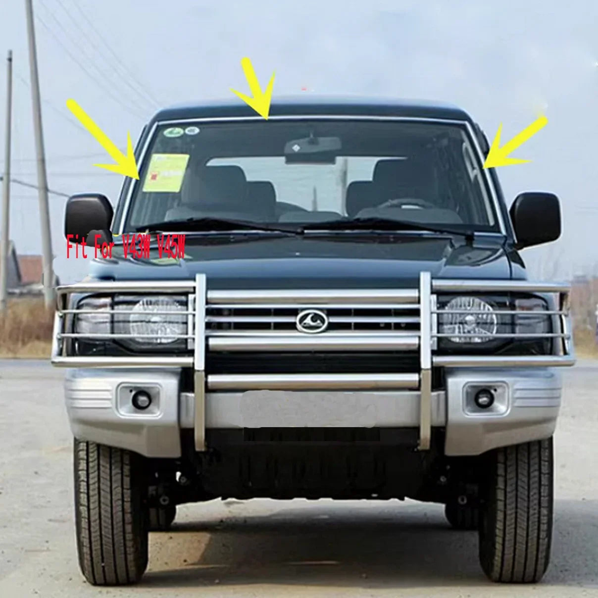 Top Left Right Windshield Mouldings W Clip Fit For Montero Pajero V43 V45 91-99