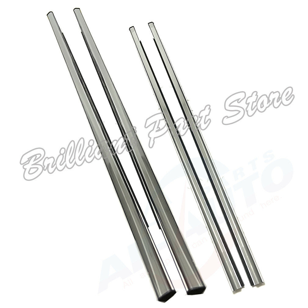 4X Front Rear Left Right Outside Chrome Window Mouldings Fit For Acura MDX 07-13