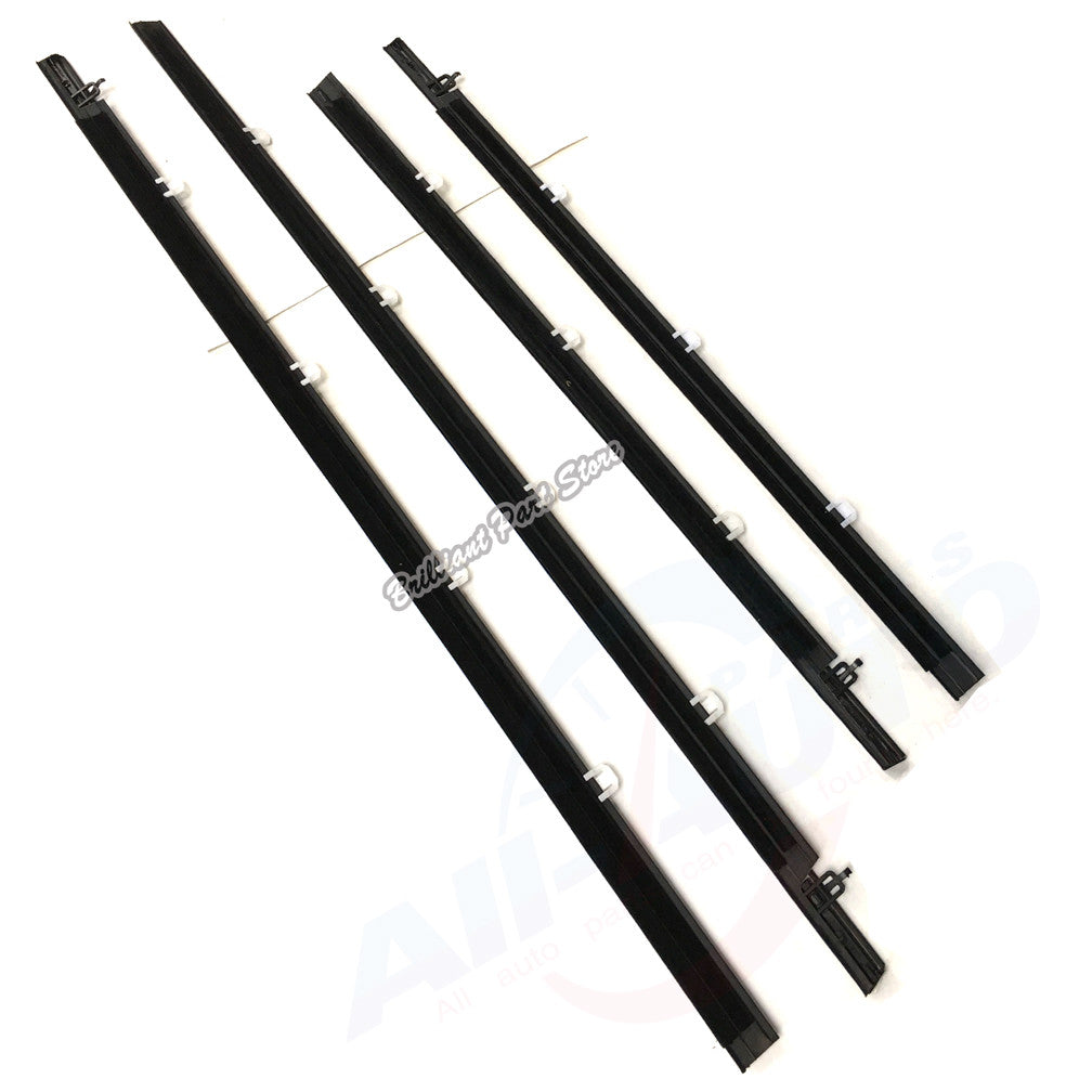 4pcs FL FR RL RR Outside Window Weatherstrip Mouldings Fit For Acura TSX 09-14