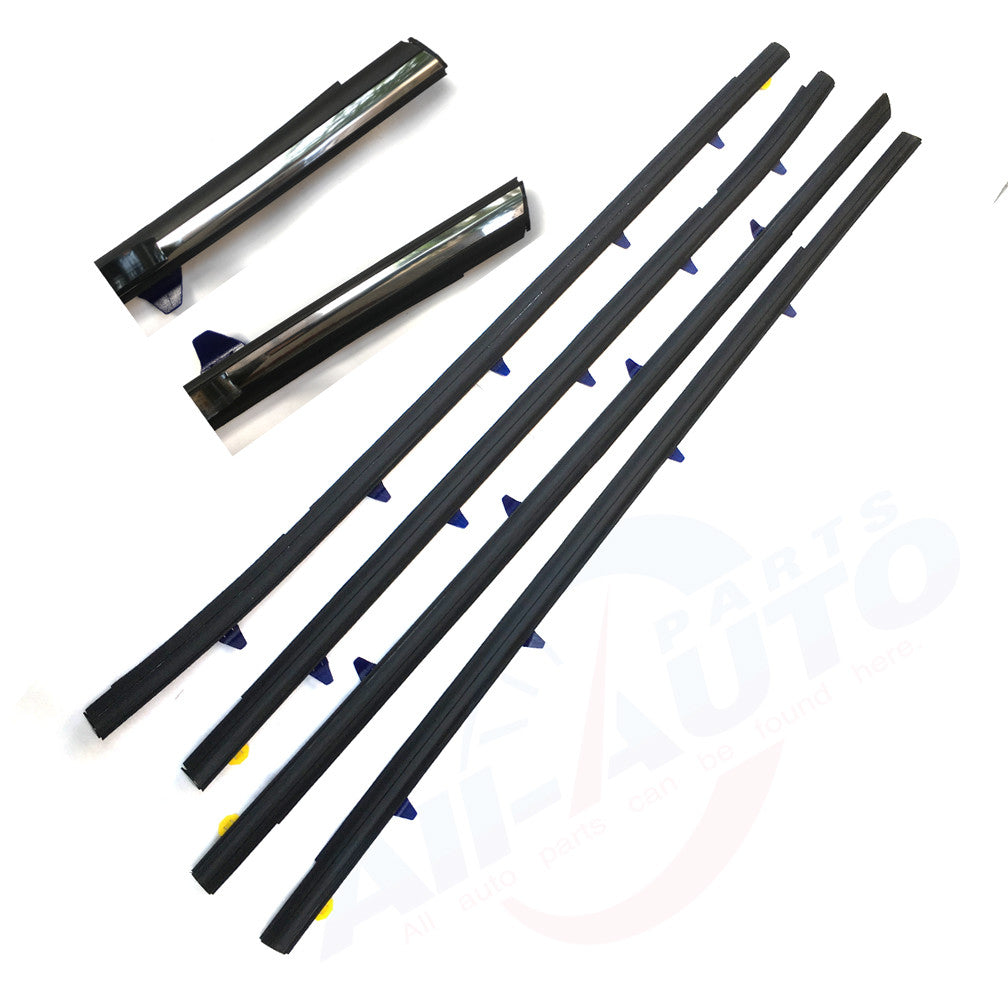 4pcs Front Rear Left Right Window Moulding Weatherstrip Fit For Accord 98-02