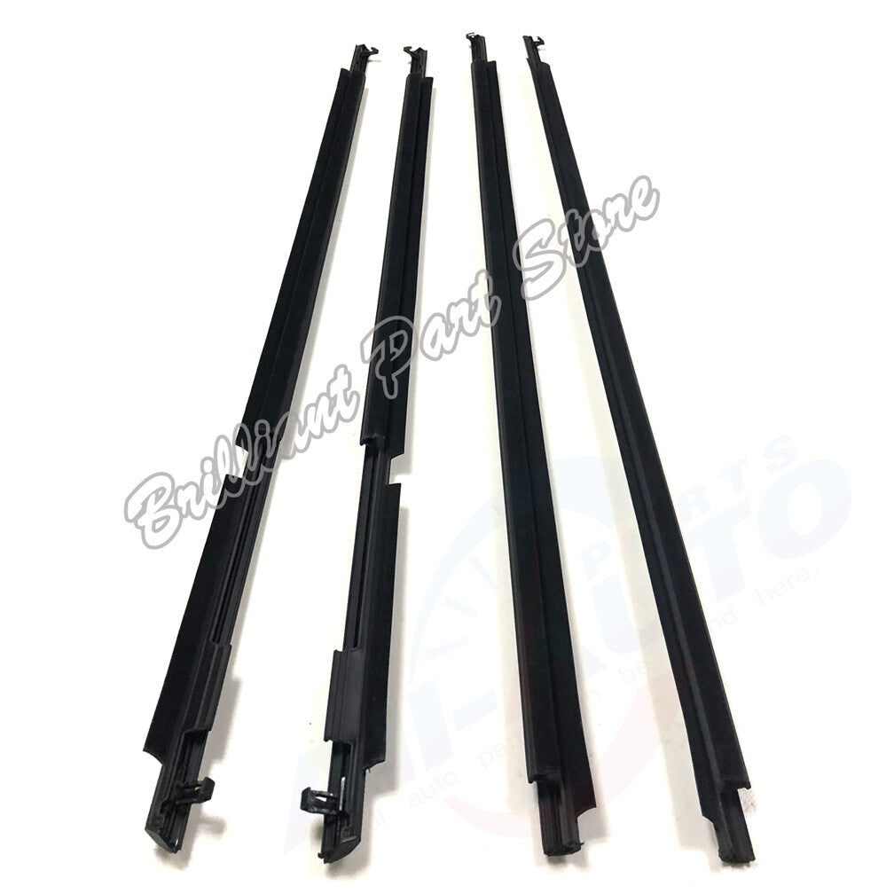 4X FL FR RL RR Chrome Door Belt Moudings Weatherstrips Fit For Lexus GX460 10-19