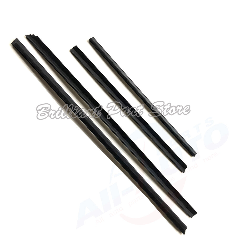 4pcs FL FR RL RR Outside Window Mouldings Weatherstrips Fit For Fit Jazz 09-13