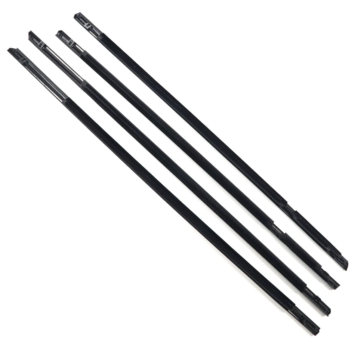 4X FL FR RL RR Chrome Outside Window Moldings Weatherstrip Fit For Armada 2017-2020