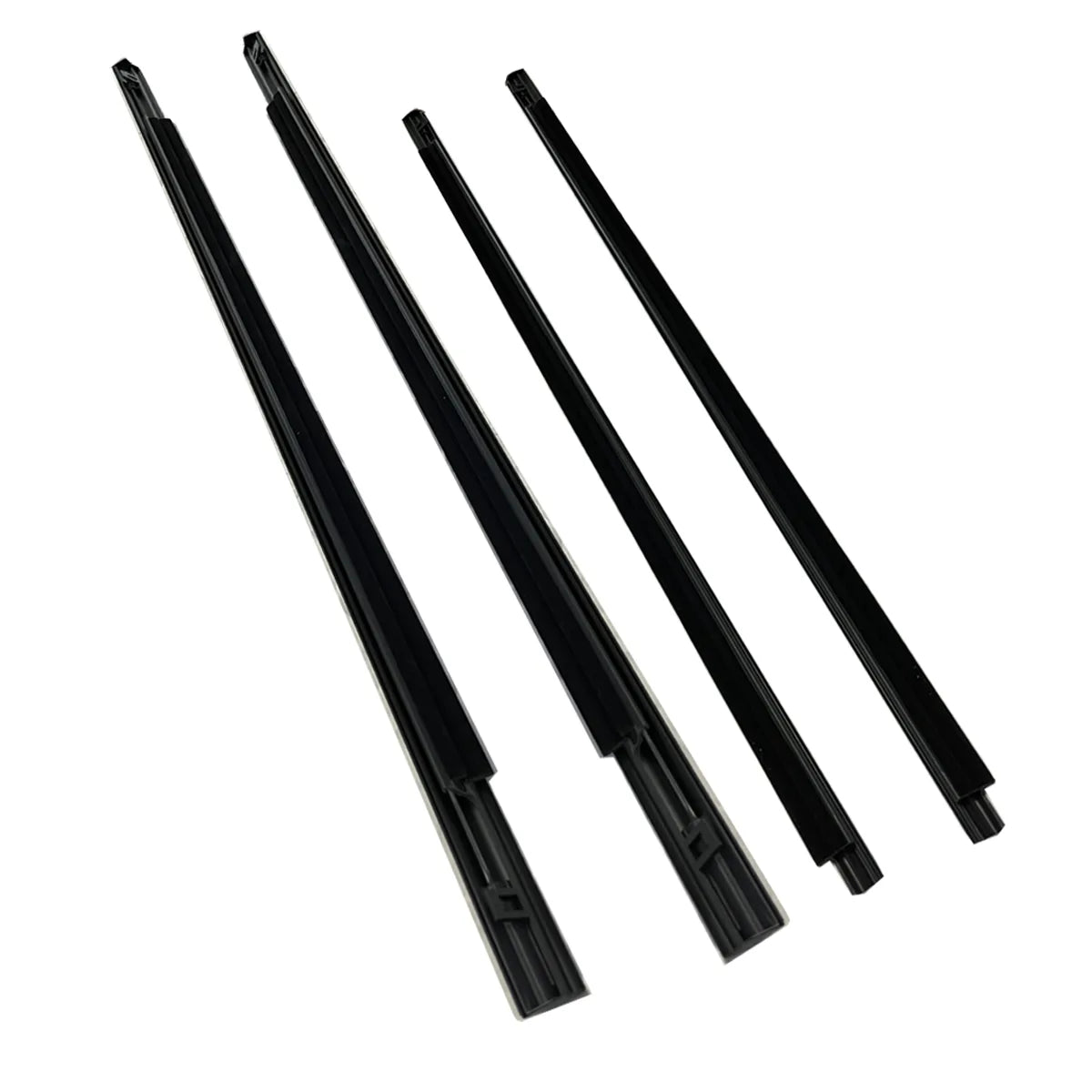 4X FL FR RL RR Outside Black Window Moldings Weatherstrips Fit For X-Trail T30 01-07