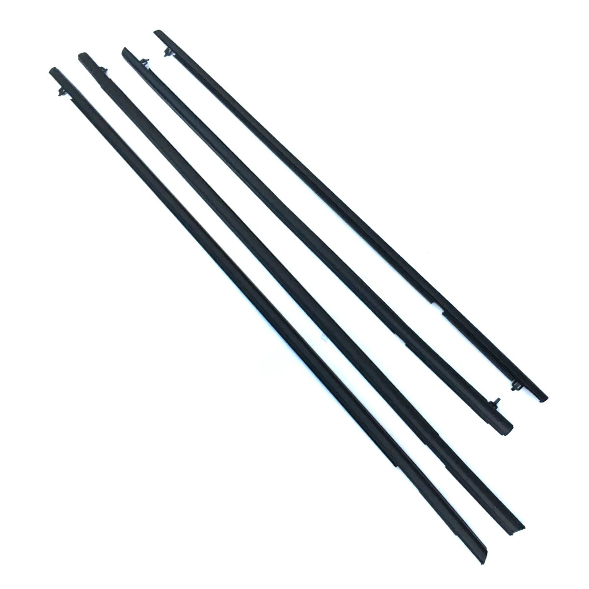 4X FL FR RL RR Car Black Outside Window Molding Weatherstrips Fit For Civic 06-11
