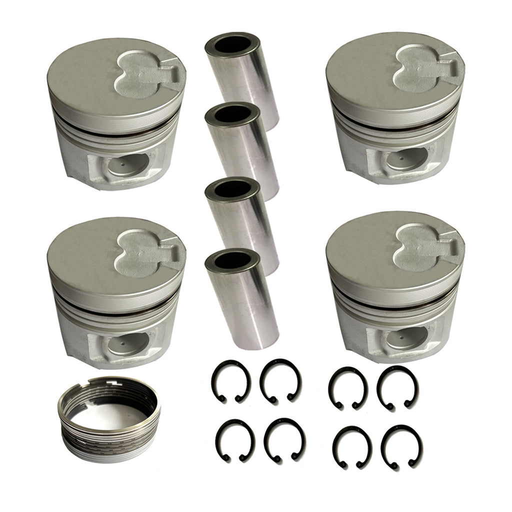 4X Pistons W Ring Fit For Pregio K2500 Bongo H1 Starex Terracan Galloper Porters 2.5L CRDI D4BH 95-12