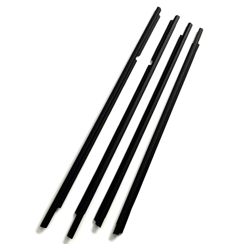 FL FR RL RR Black Window Mouldings Weatherstrips For Highlander 01-06