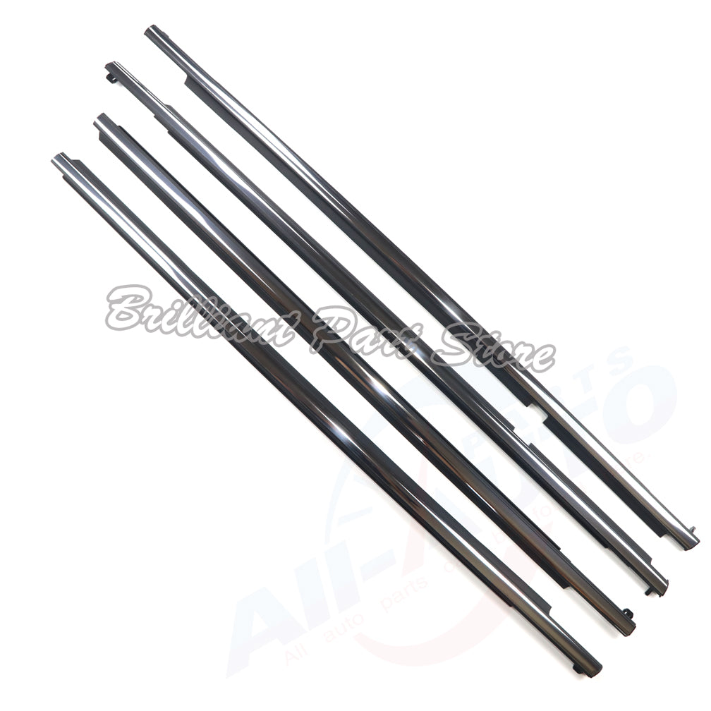 FL FR RL RR Chrome Window Moulding Trims Weatherstrip Seal Belt For LX570 08-20