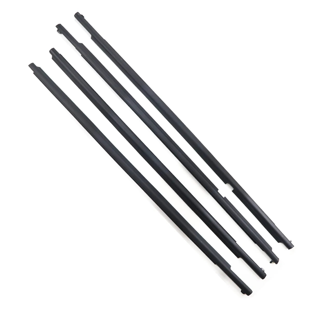 FL FR RL RR Black Window Moulding Trims Weatherstrip Seal Belt For Land Cruiser LX570 08-20