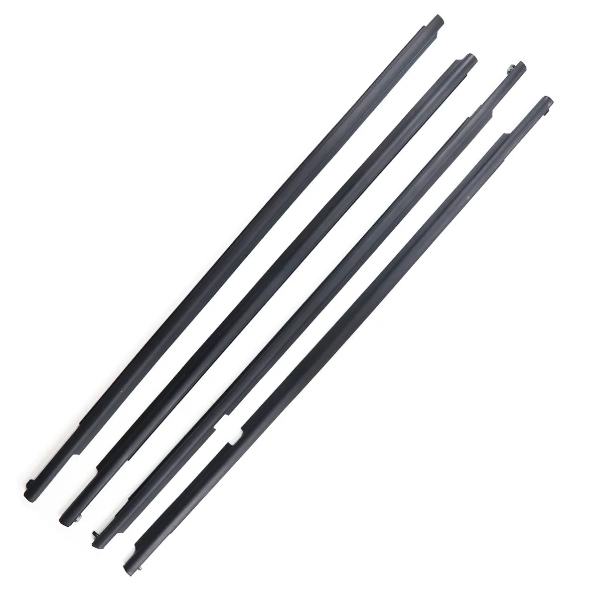 4X FL FR RL RR Black Outside Window Weatherstrips Fit For Land Cruiser 08-15
