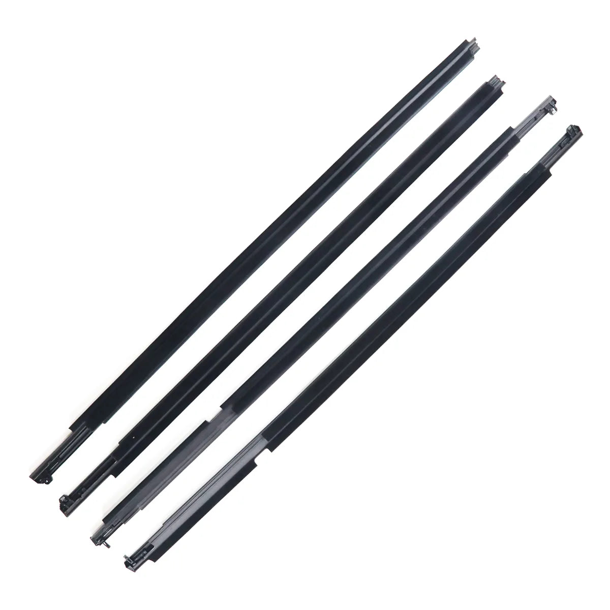4X FL FR RL RR Black Outside Window Weatherstrips Fit For Land Cruiser 08-15