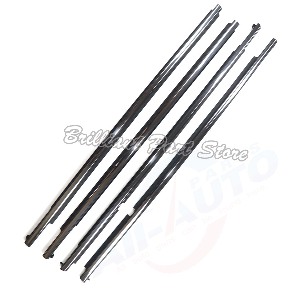 FL FR RL RR Chrome Window Moulding Trims Weatherstrip Seal Belt For LX570 08-20